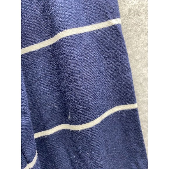Lands End Womens Cardigan Long Sleeve Navy Blue/White Stripe Open Front Size M - Picture 8 of 8